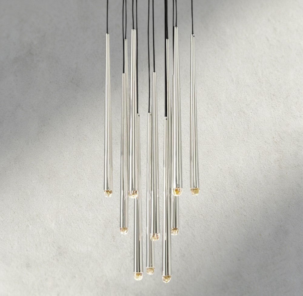 18 / Nickel Aquitaine Round Chandelier 18", 24", 30", 48"