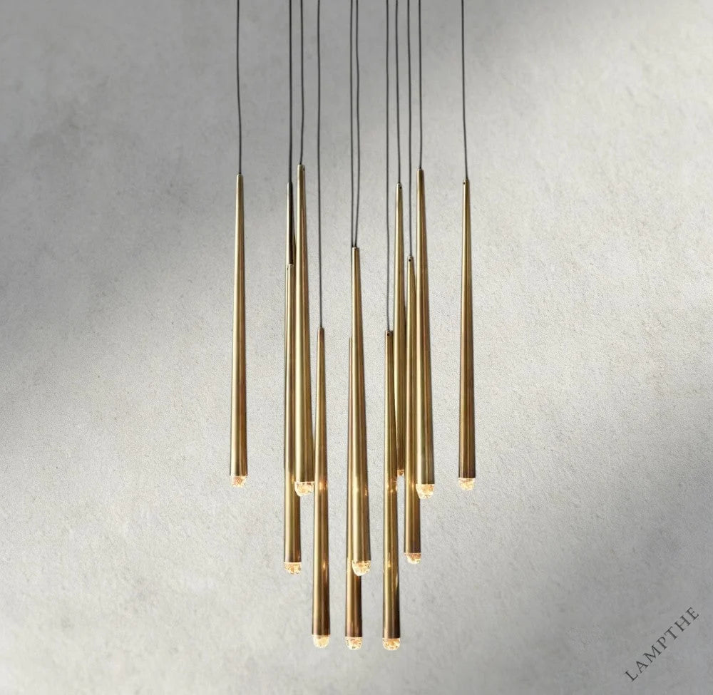 24" / Brass Aquitaine Round Chandelier 18", 24", 30", 48"