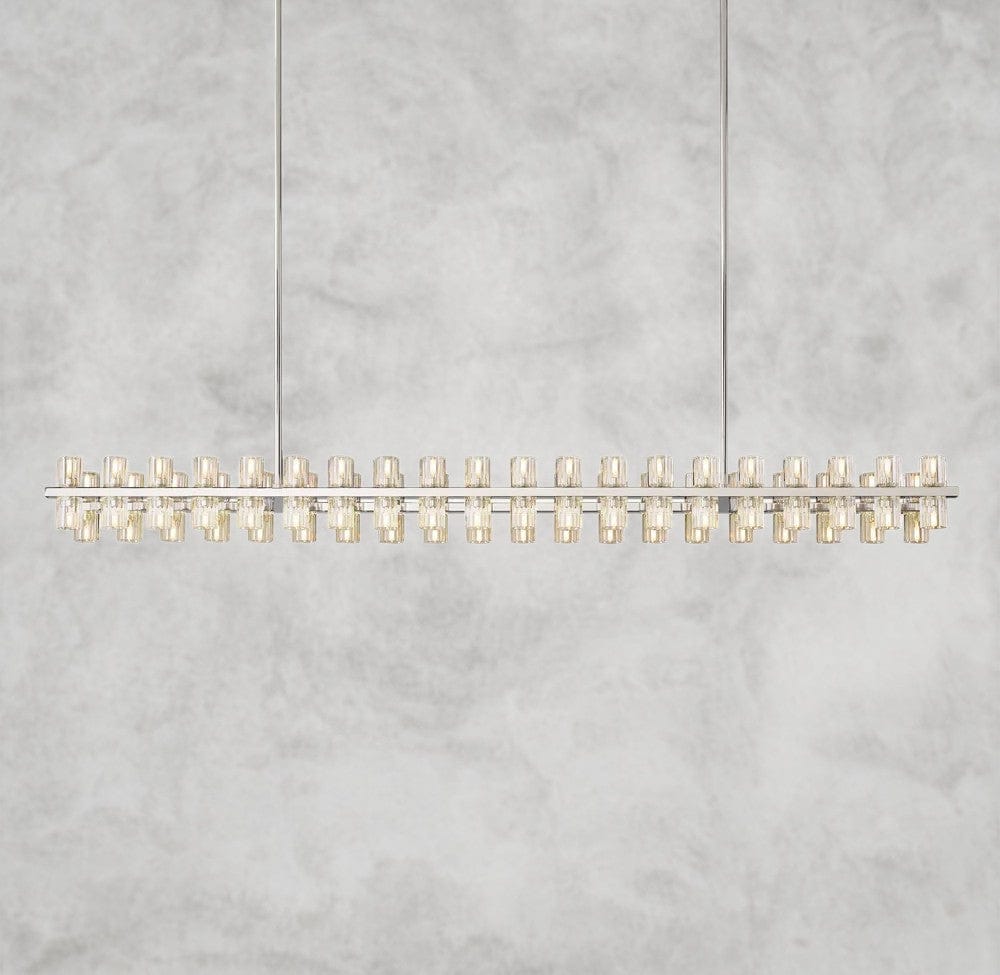 72" / Nickel Arcachon LED Rectangular Chandelier 54", 72"