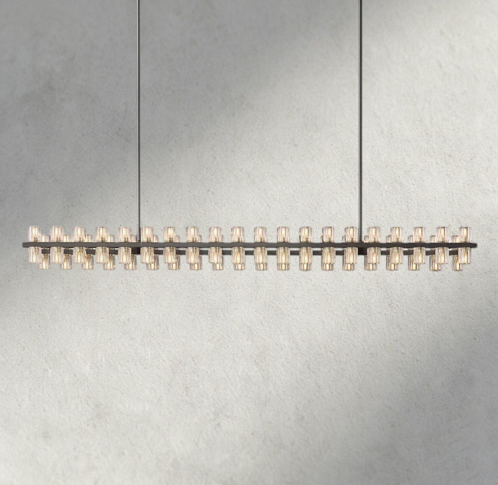 72" / Bronze Arcachon LED Rectangular Chandelier 54", 72"