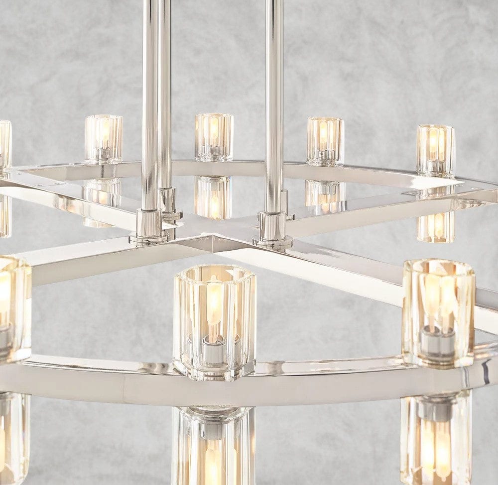 Arcachon LED Round Two-Tier Chandelier 60"