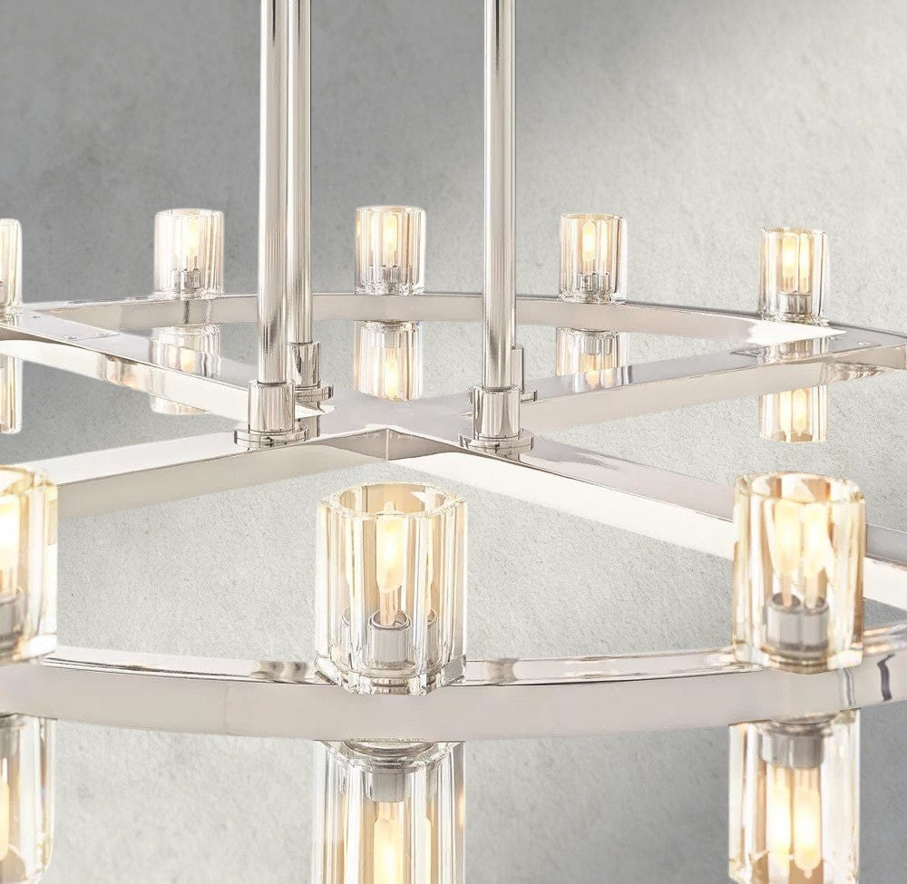 Arcachon LED Round Two-Tier Chandelier 60"