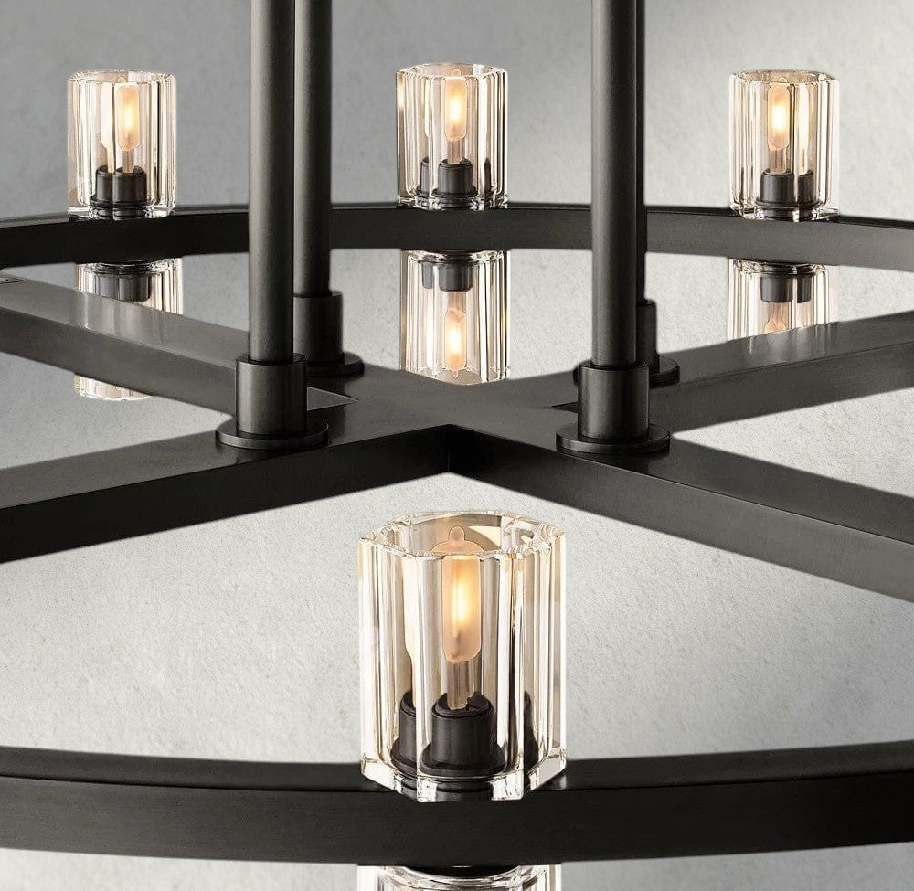 Arcachon LED Round Two-Tier Chandelier 60"