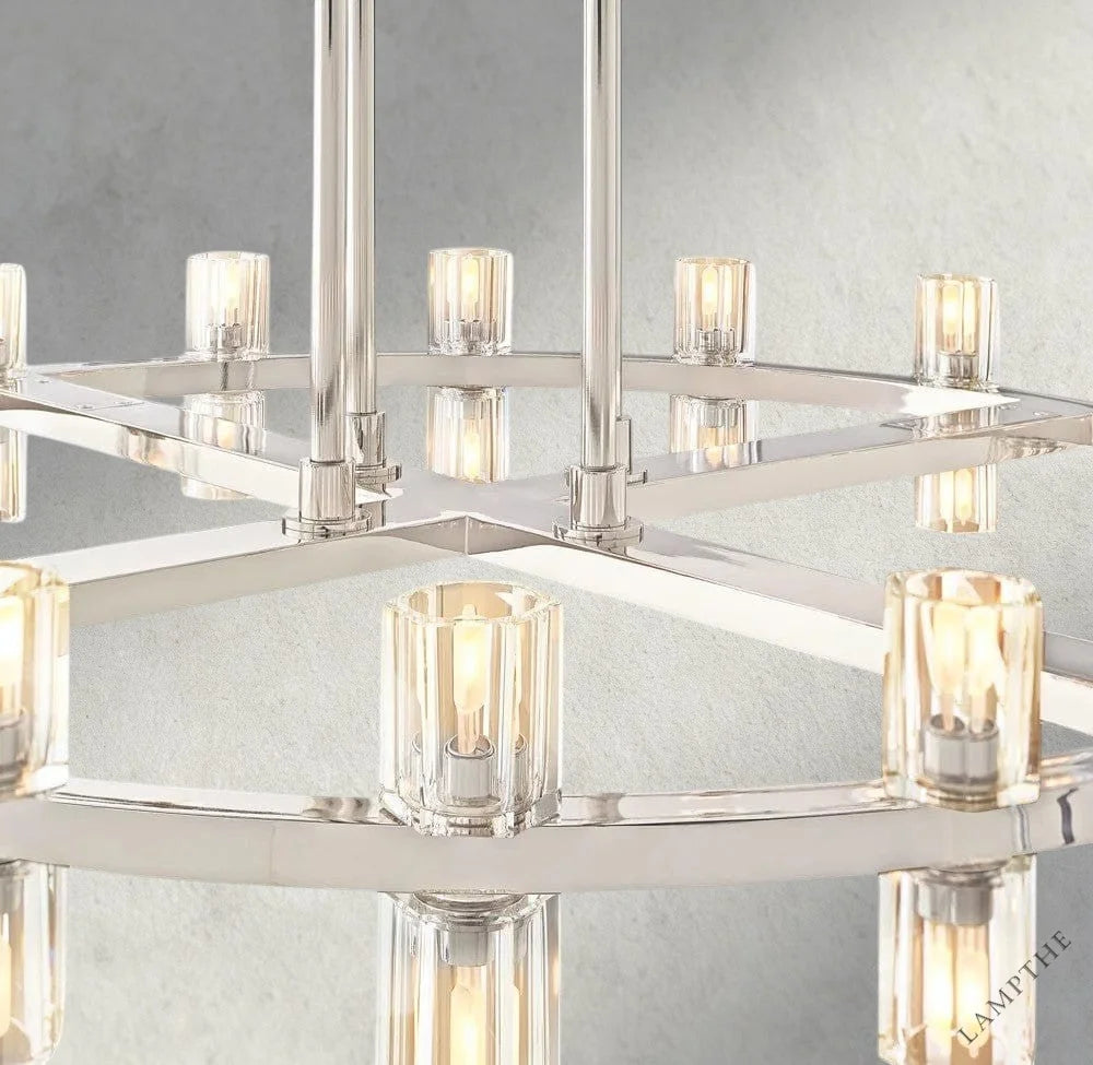 Arcachon LED Round Two-Tier Chandelier 60"