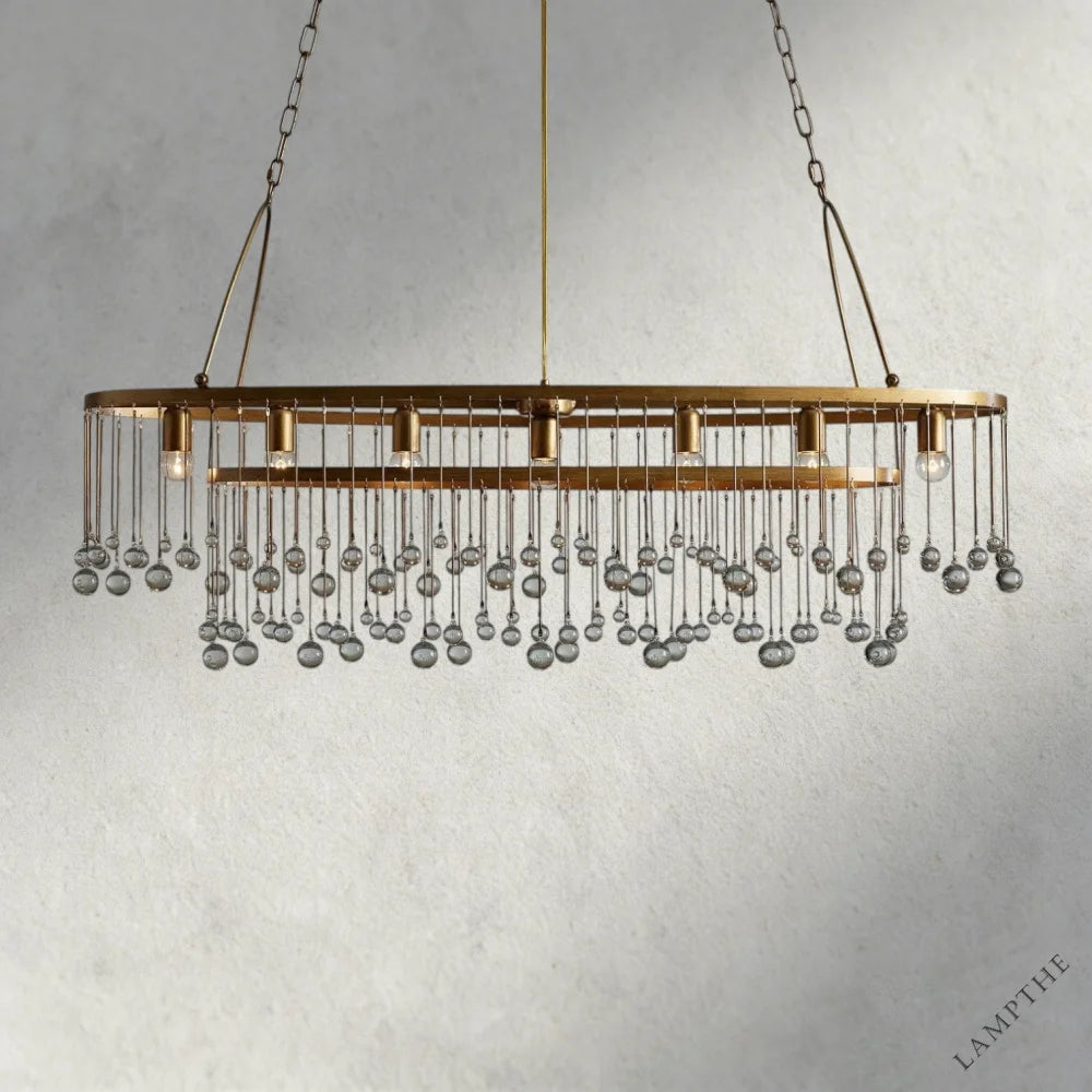 Brass Aubrey Oval Chandelier 52.5"