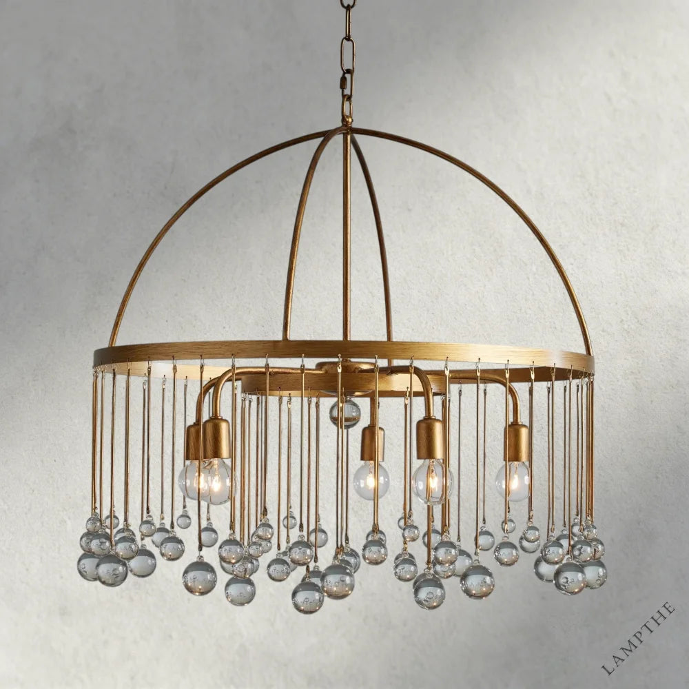 2-TIER / Brass Aubrey Round Chandelier 2-TIER, 4-TIER