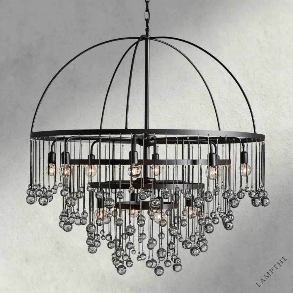 4-TIER / Bronze Aubrey Round Chandelier 2-TIER, 4-TIER
