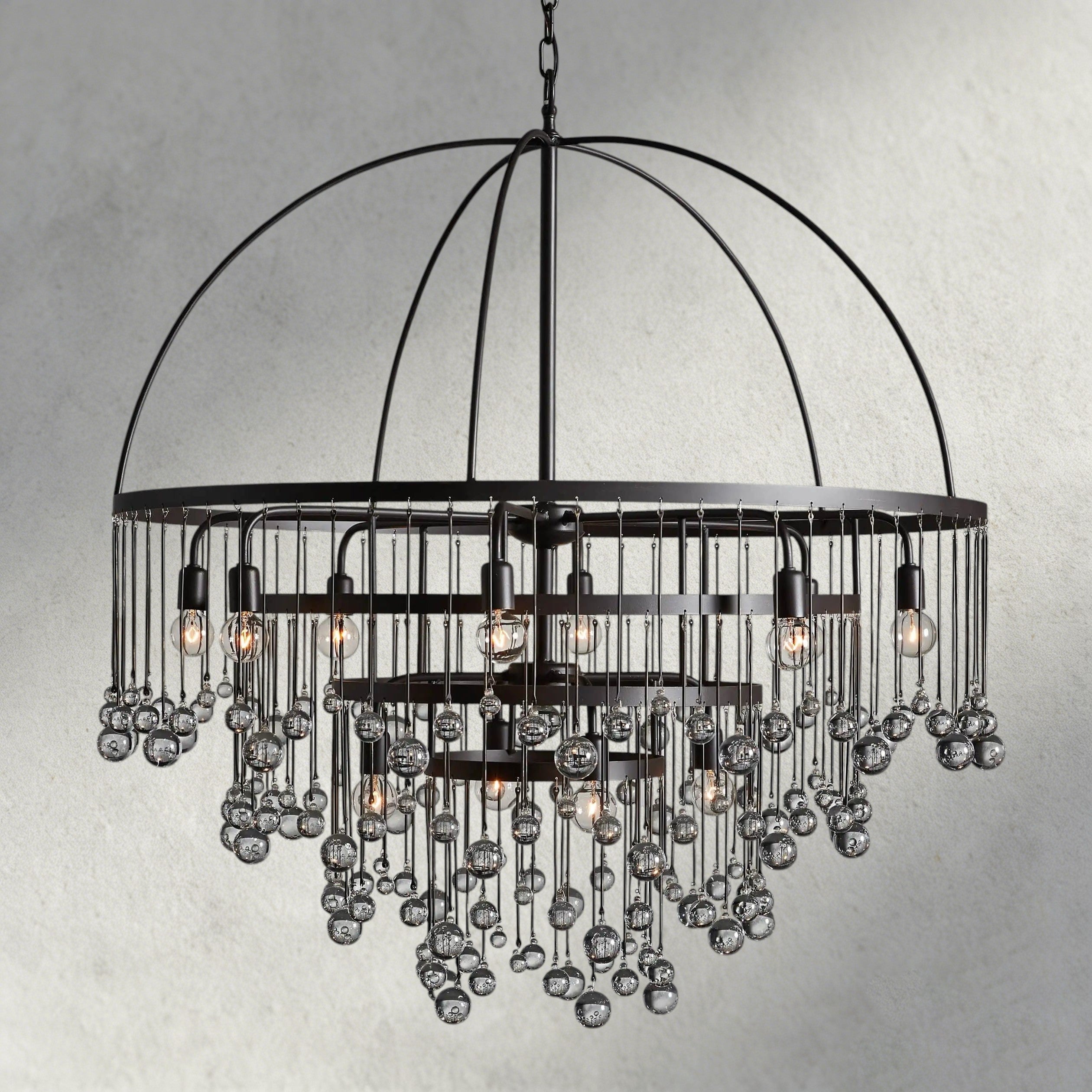 4-TIER / Bronze Aubrey Round Chandelier 2-TIER, 4-TIER