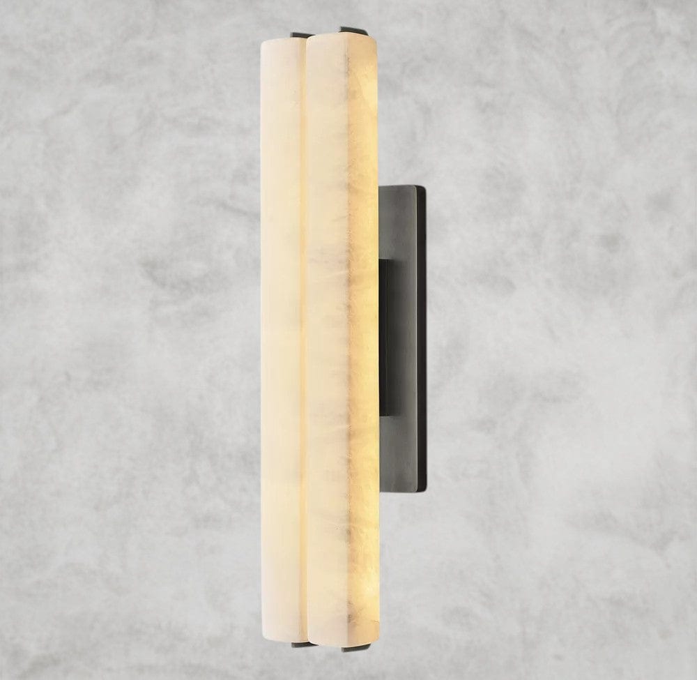 25" / Bronze Audubon Alabaster Double Sconce