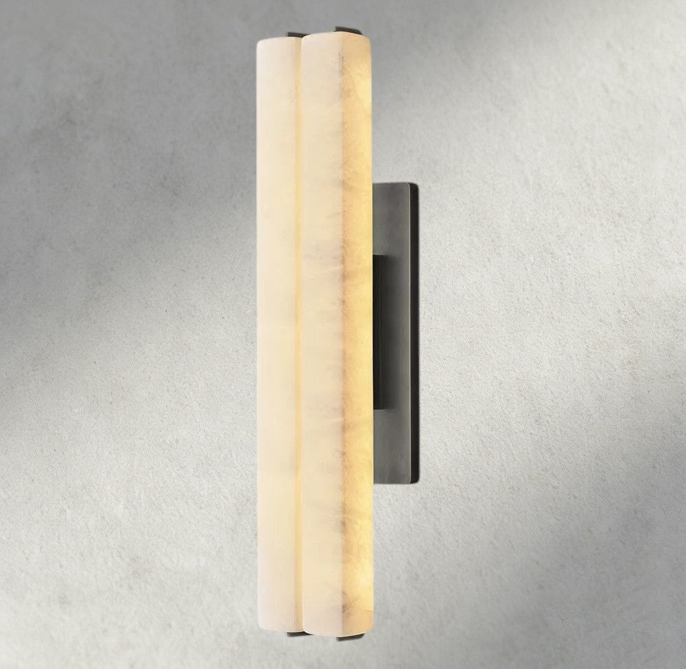 25" / Bronze Audubon Alabaster Double Sconce