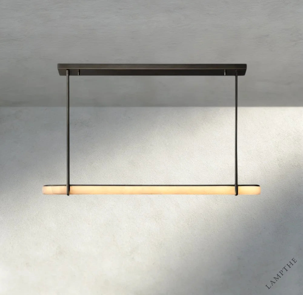 Audubon Alabaster Single Bar Linear Chandelier