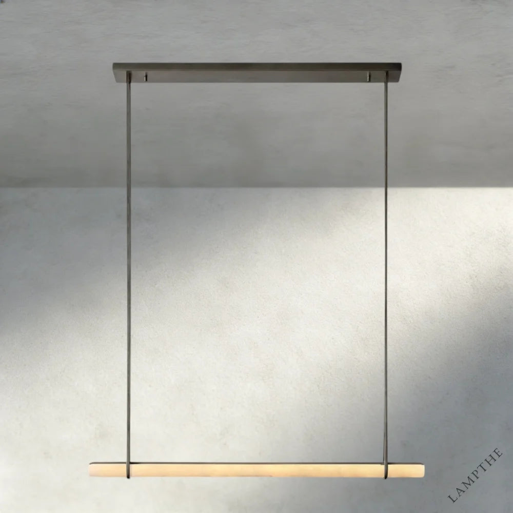 Audubon Alabaster Single Bar Linear Chandelier