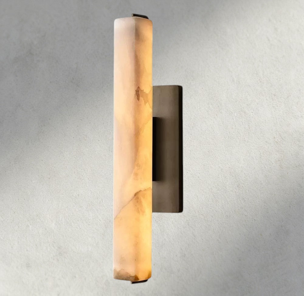 19" / Bronze Audubon Alabaster Single Sconce