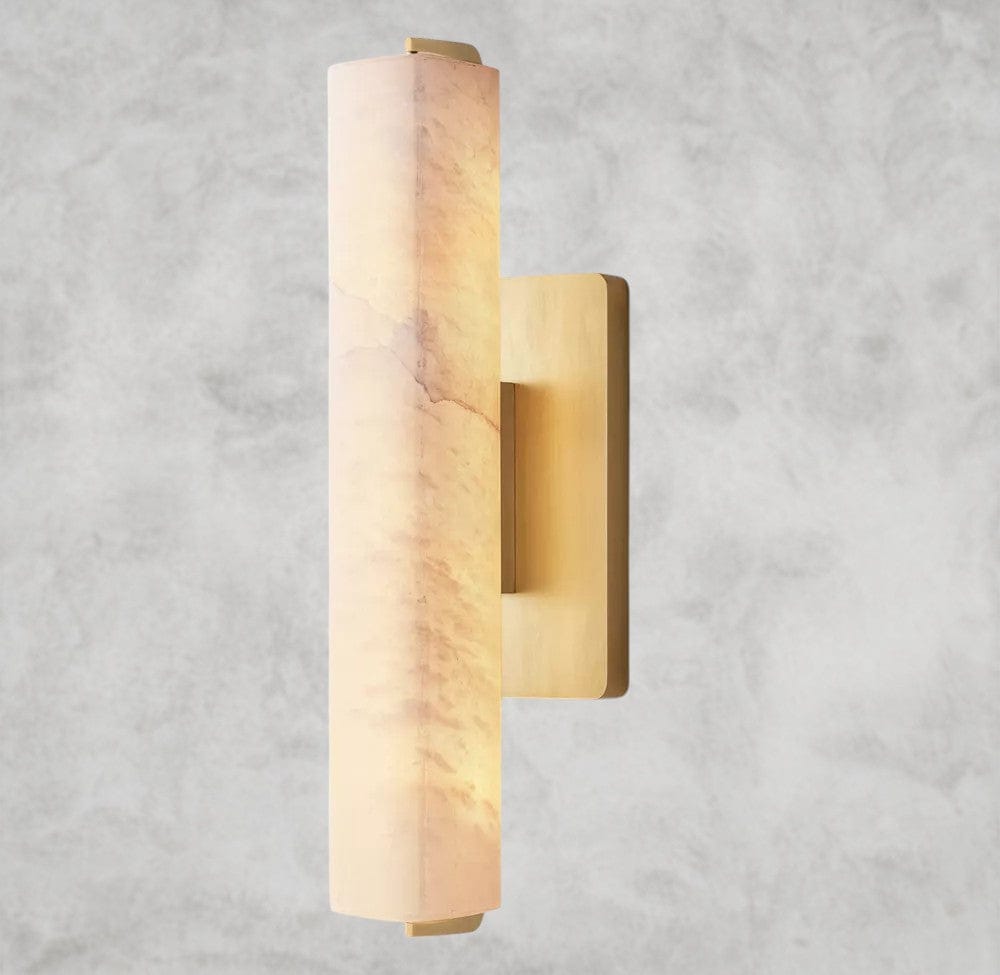 15" / Brass Audubon Alabaster Single Sconce