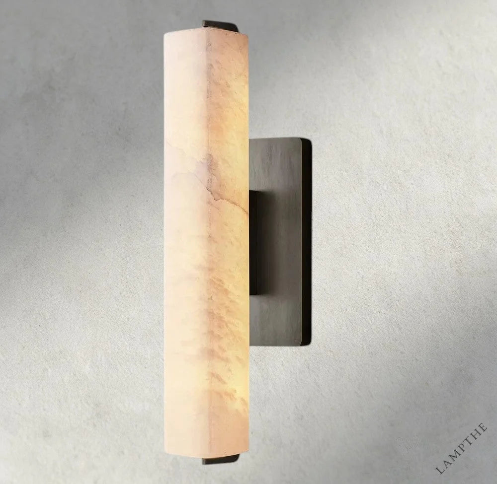 15" / Bronze Audubon Alabaster Single Sconce