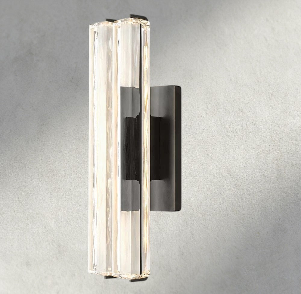 19" / Bronze Audubon Crystal Double Sconce