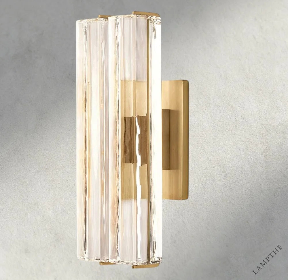 15" / Brass Audubon Crystal Double Sconce