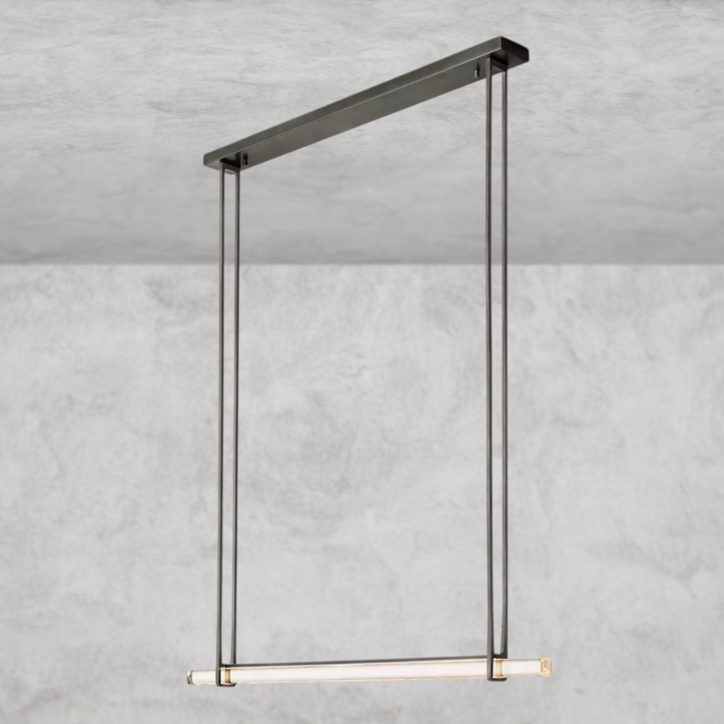 Audubon Crystal Linear Single Bar Chandelier