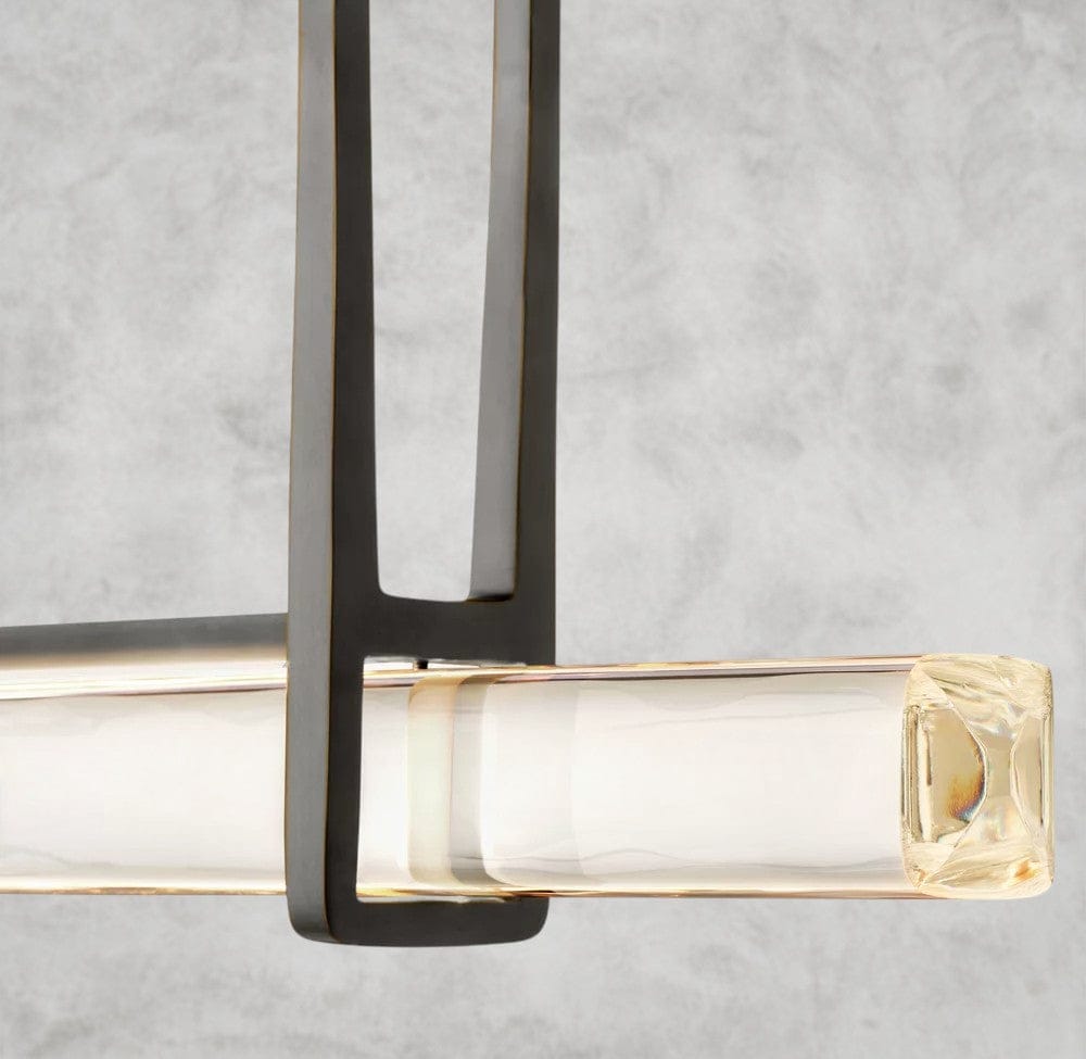 Audubon Crystal Linear Single Bar Chandelier
