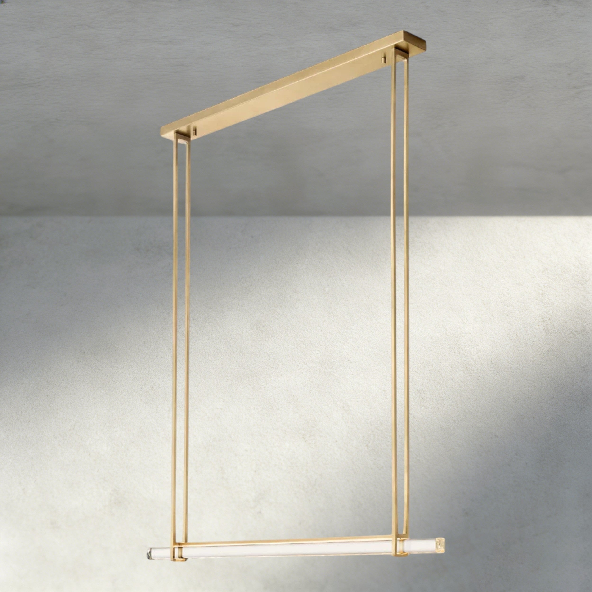 Audubon Crystal Linear Single Bar Chandelier