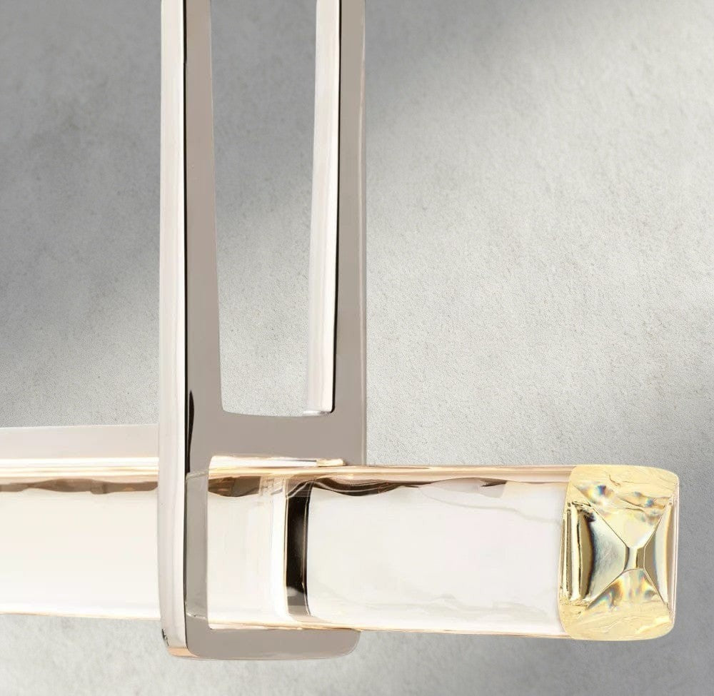 Audubon Crystal Linear Single Bar Chandelier