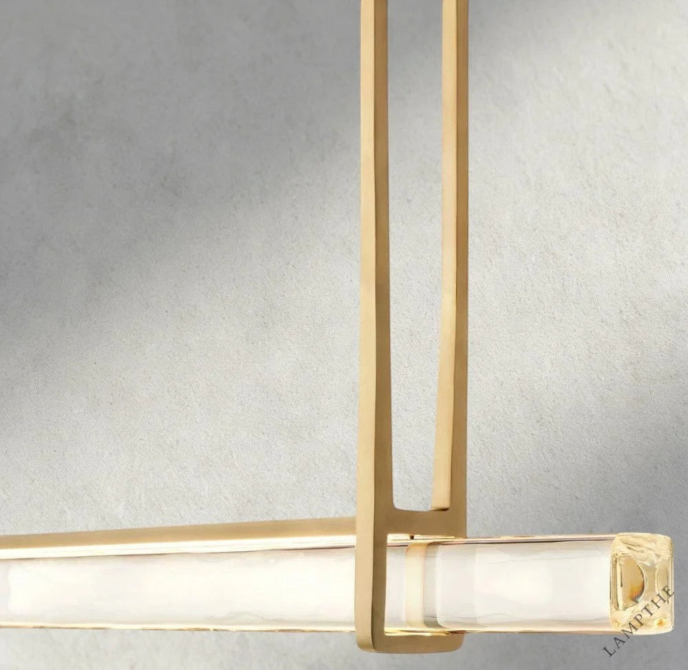 Audubon Crystal Linear Single Bar Chandelier