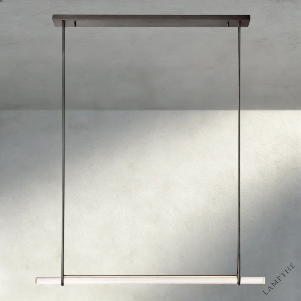 Bronze Audubon Crystal Linear Single Bar Chandelier