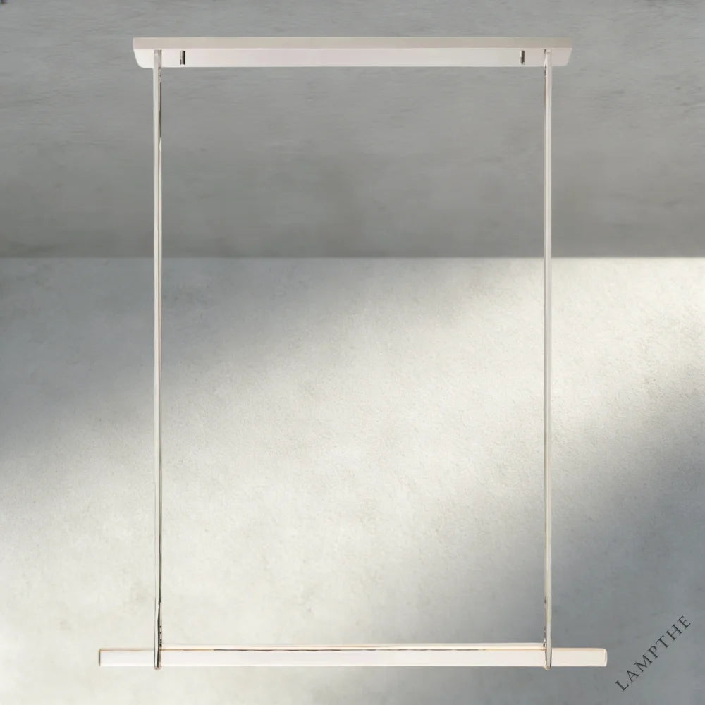 Nickle Audubon Crystal Linear Single Bar Chandelier