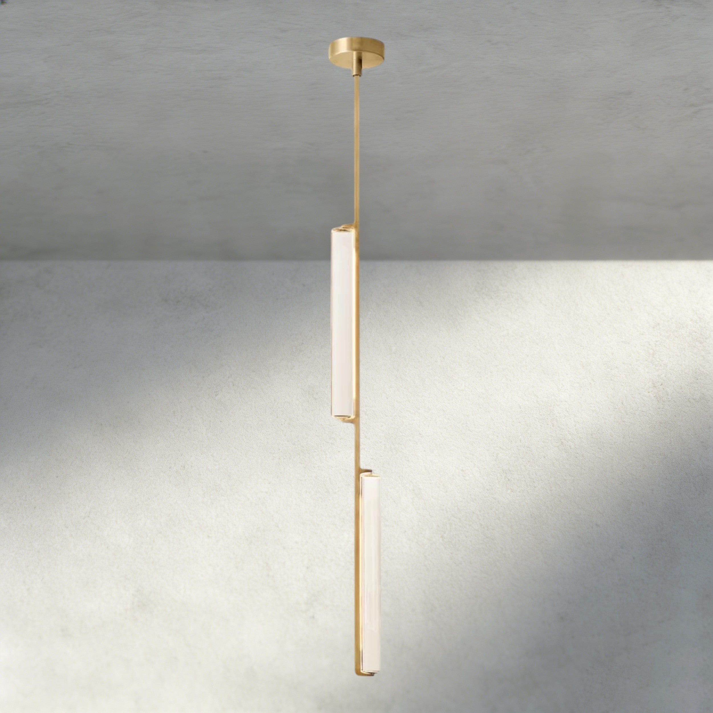 Brass Audubon Crystal Pendant