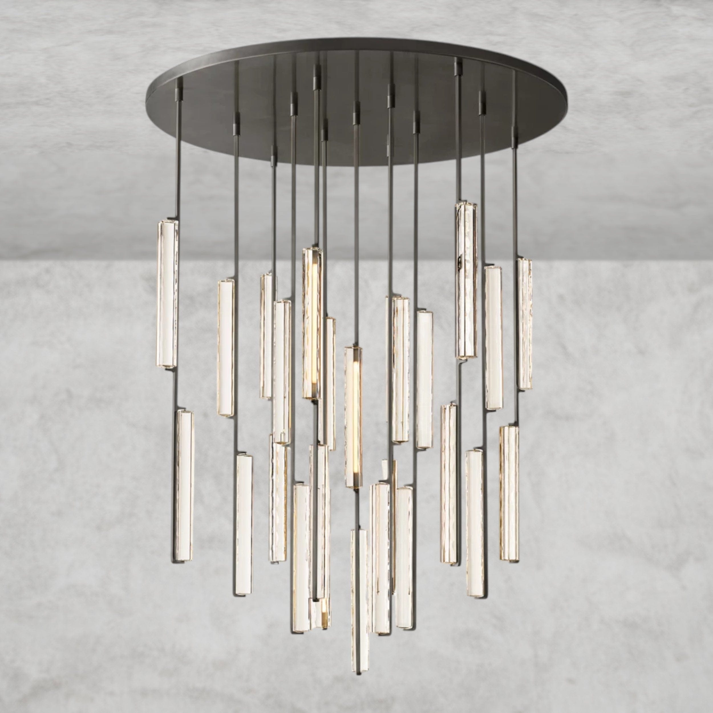 56" / Bronze Audubon Crystal Round Chandelier 24", 40", 56"