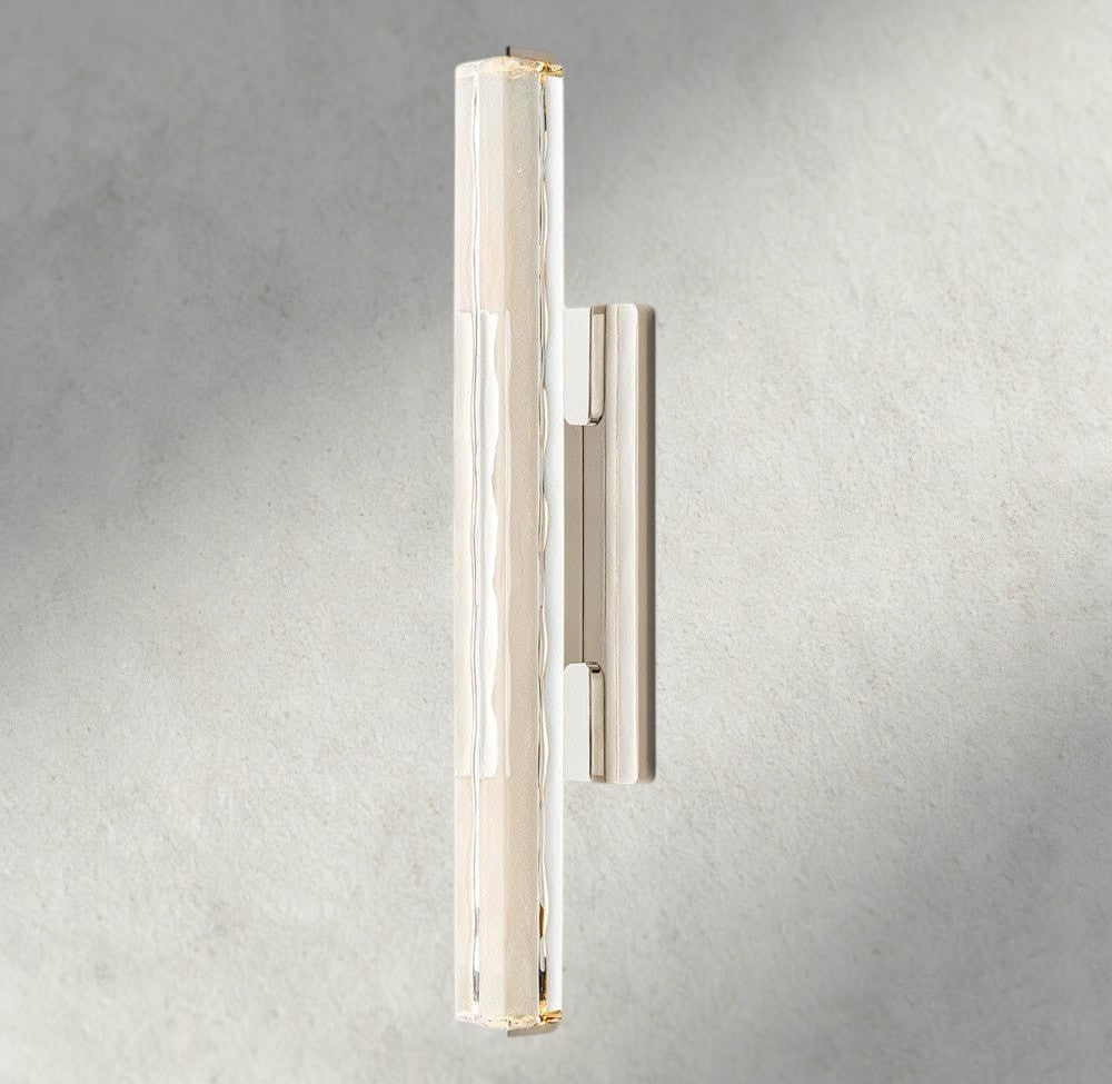 25" / Nickel Audubon Crystal Single Sconce