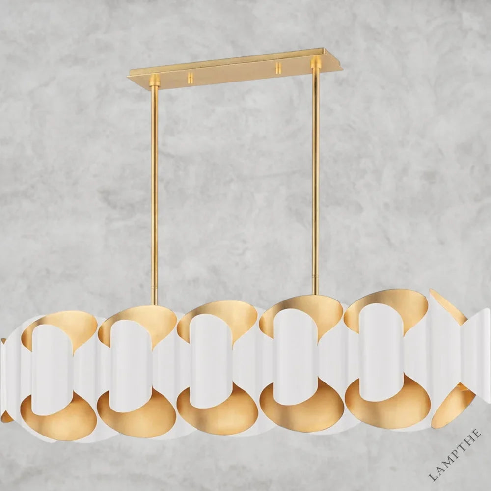 White Bainks Light Pendant 12"