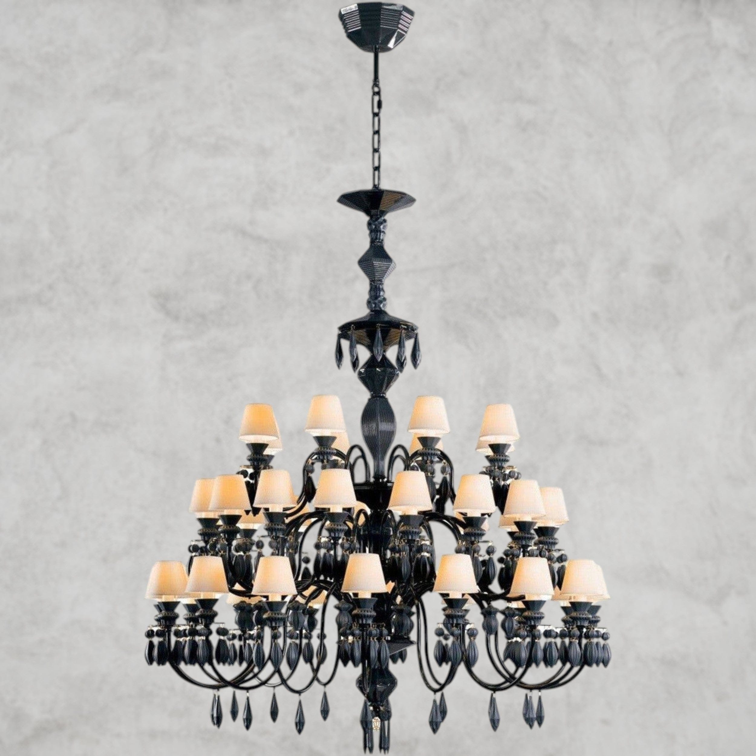 Absolute Black I Belle De Nuit 40-Lights Chandelier