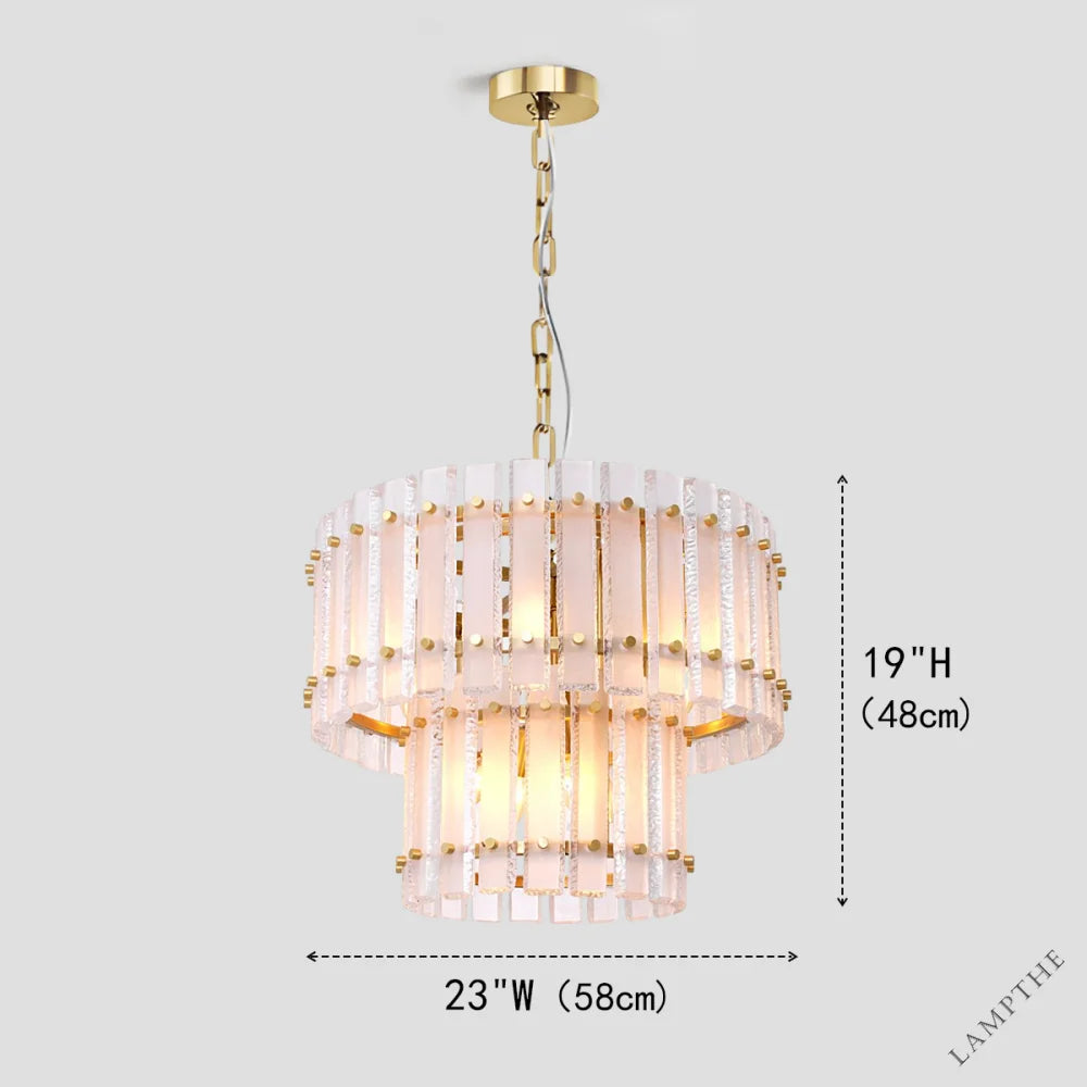 Bethel 2-Tier Glass Chandelier for All Rooms 23"