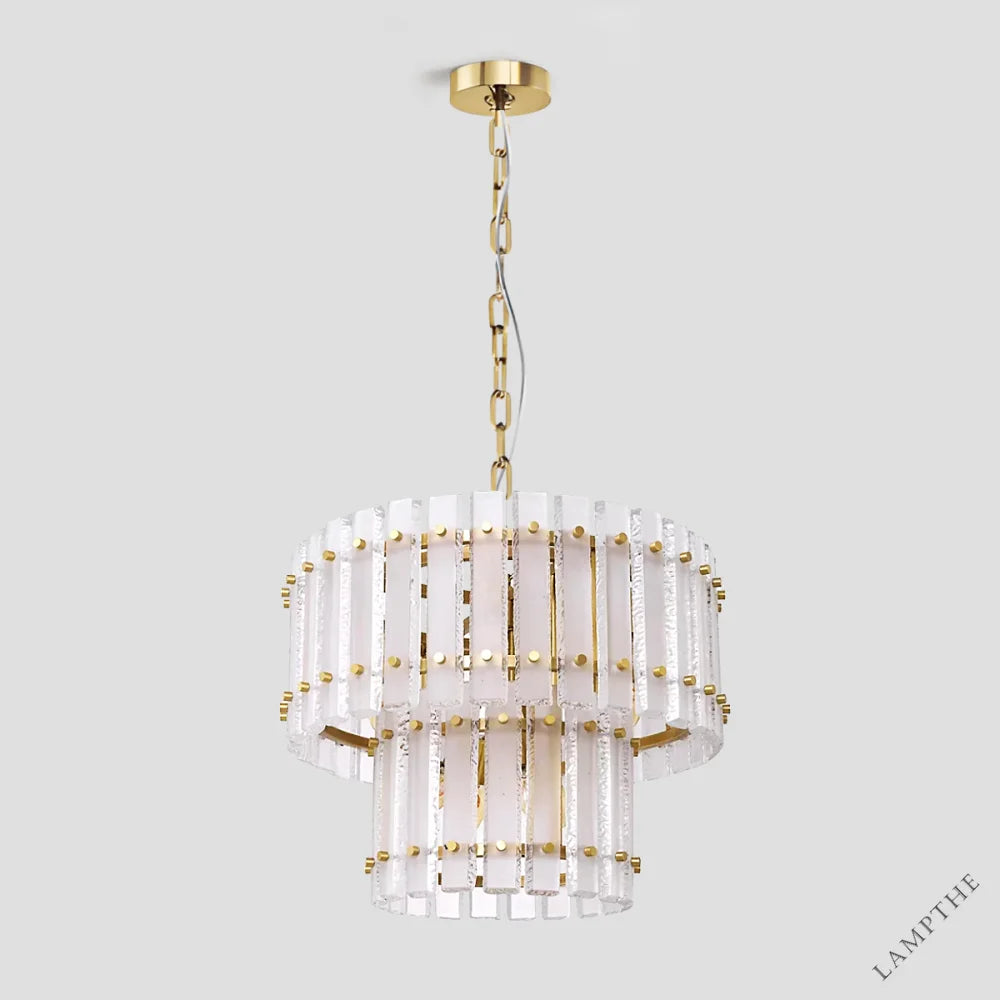 Bethel 2-Tier Glass Chandelier for All Rooms 23"