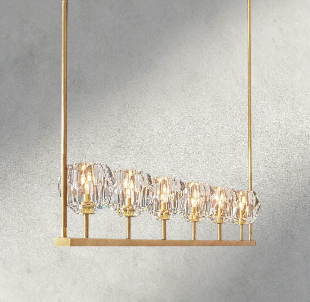 Boule De Cristal Clear Glass Linear Chandelier 48", 60"