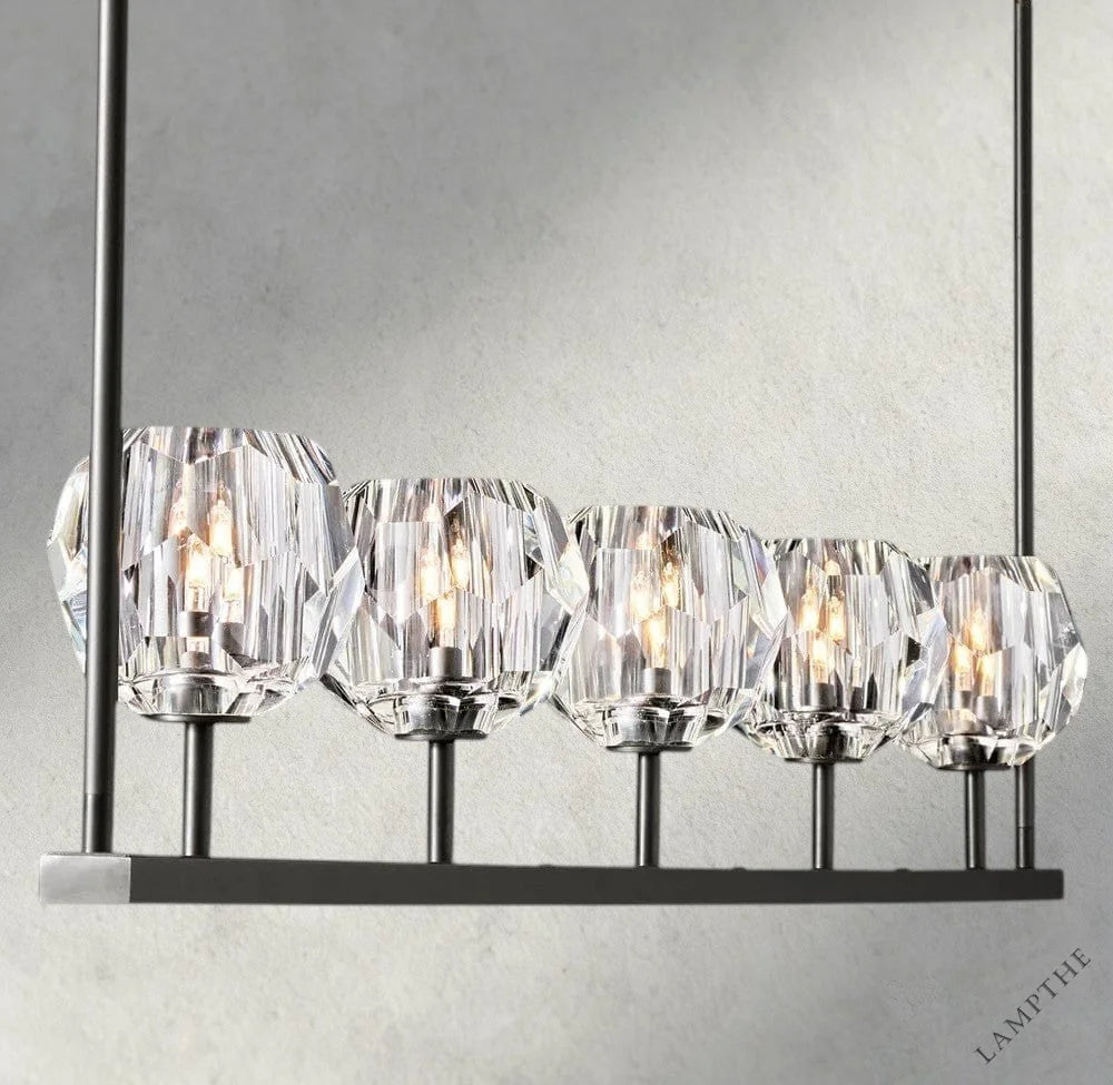 Boule De Cristal Clear Glass Linear Chandelier 48", 60"