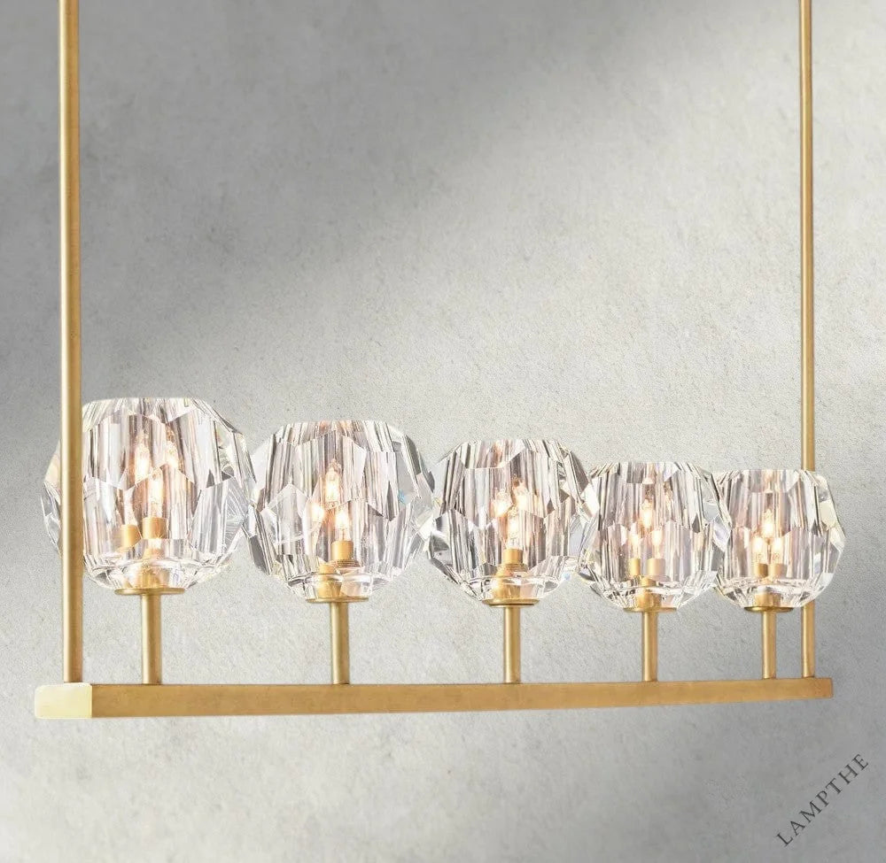 Boule De Cristal Clear Glass Linear Chandelier 48", 60"