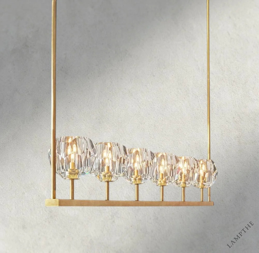 Boule De Cristal Clear Glass Linear Chandelier 48", 60"