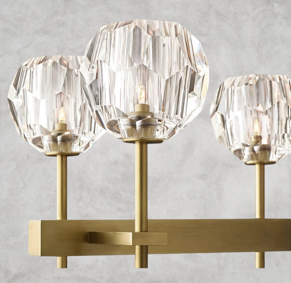 Boule De Cristal Double Linear Chandelier 60"