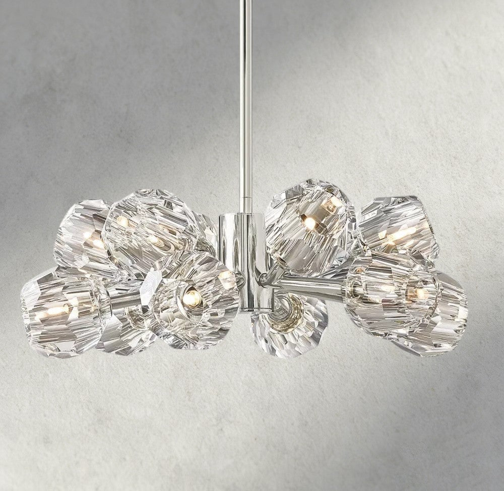 24" / Clear / Nickle Boule De Cristal Round Chandelier 24", 36", 48", 60", 72"