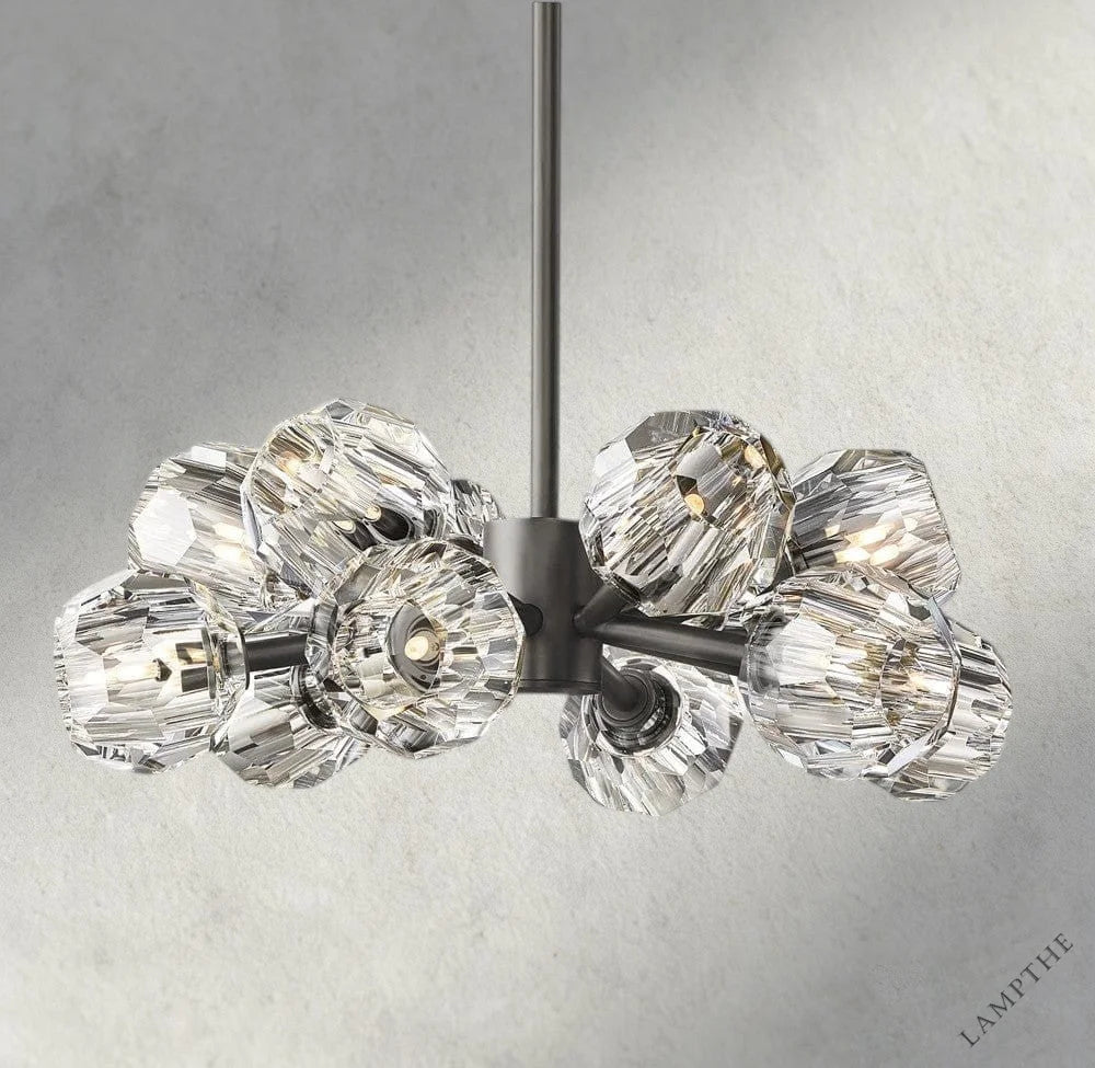 24" / Clear / Bronze Boule De Cristal Round Chandelier 24", 36", 48", 60", 72"