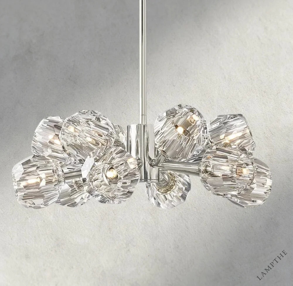 24" / Clear / Nickle Boule De Cristal Round Chandelier 24", 36", 48", 60", 72"