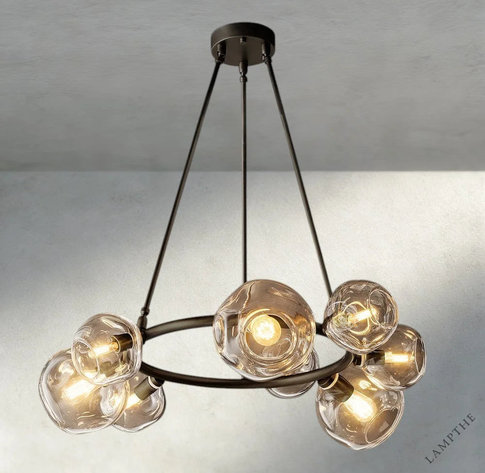 Bubble Clear Glass Round Chandelier