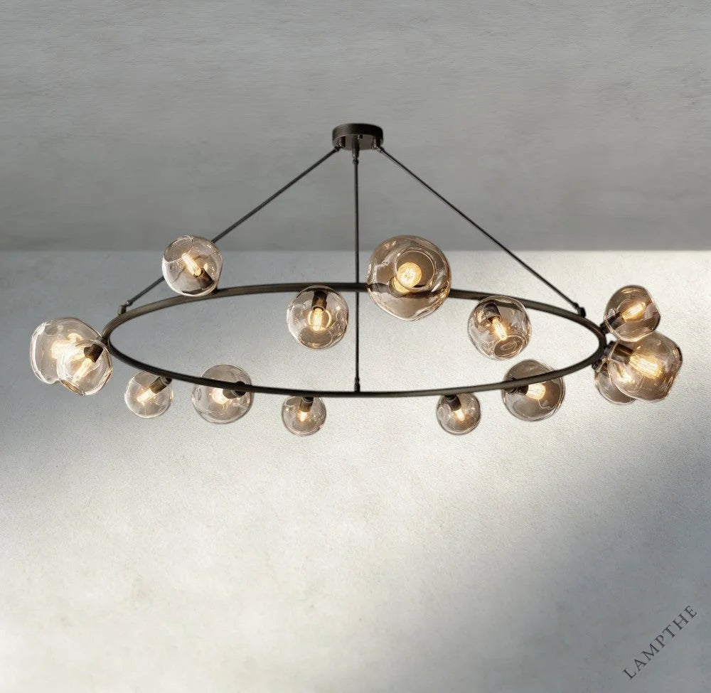 Bubble Clear Glass Round Chandelier