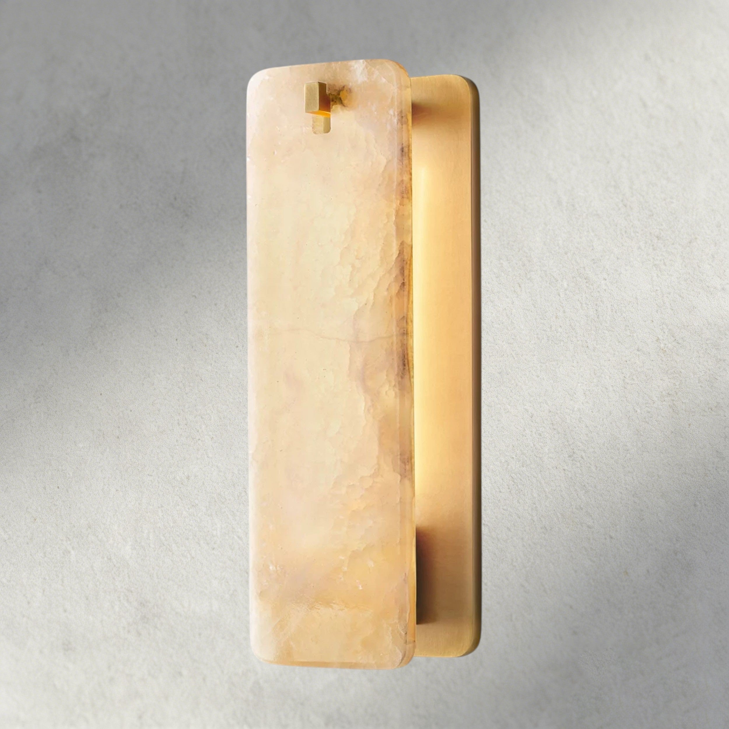 13" / Brass / Alabaster Calamette Glass/ Alabaster Sconce 13", 16"