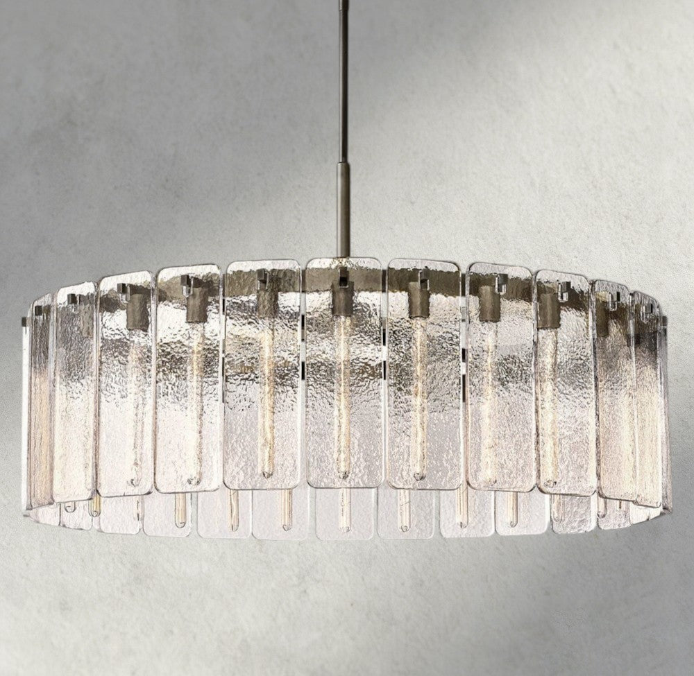 48" / Bronze Calamette Glass Round Chandelier 36", 48", 60"