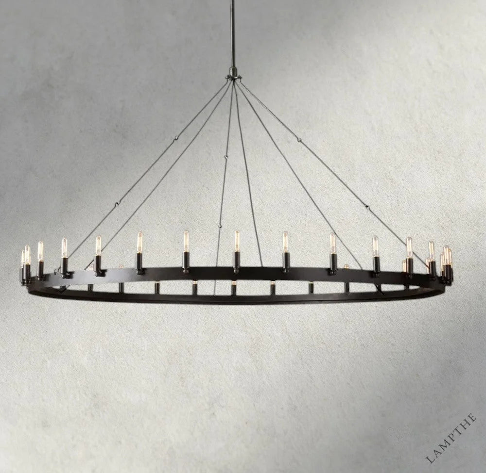 63" / Bronze Camino Round Outdoor Chandelier 26", 38", 50", 63", 73"