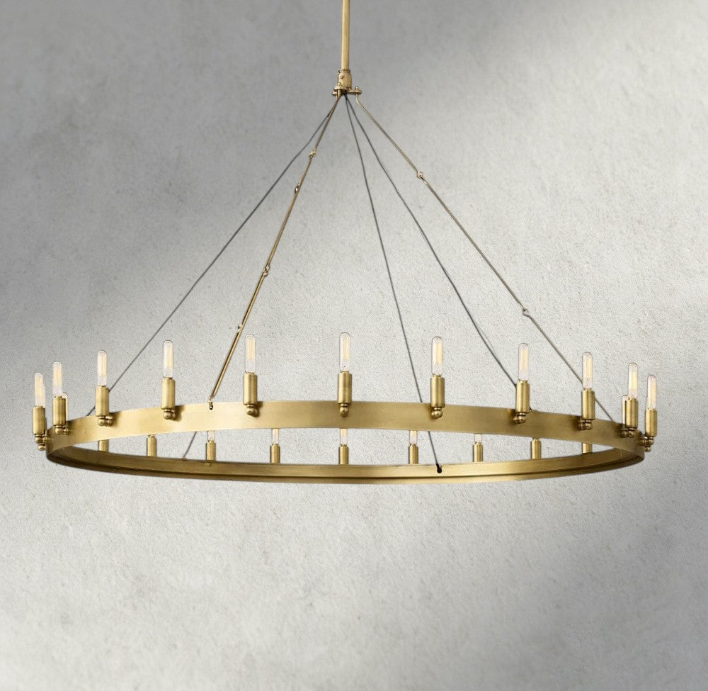 50" / Brass Camino Round Outdoor Chandelier 26", 38", 50", 63", 73"