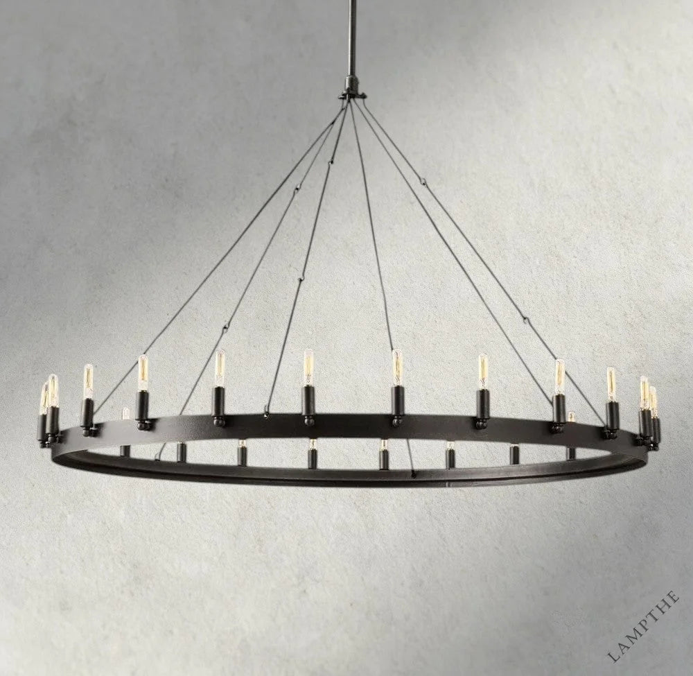 50" / Bronze Camino Round Outdoor Chandelier 26", 38", 50", 63", 73"